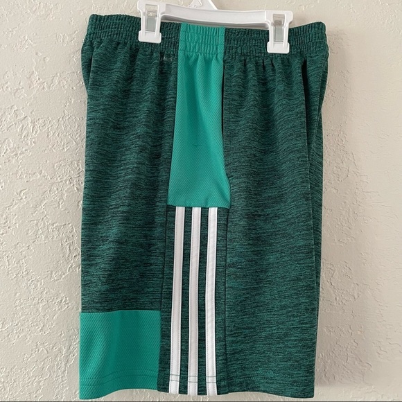 Adidas Climalite Basketball Athletic Shorts Boy's LARGE 14/16 Green‎ - Picture 8 of 10